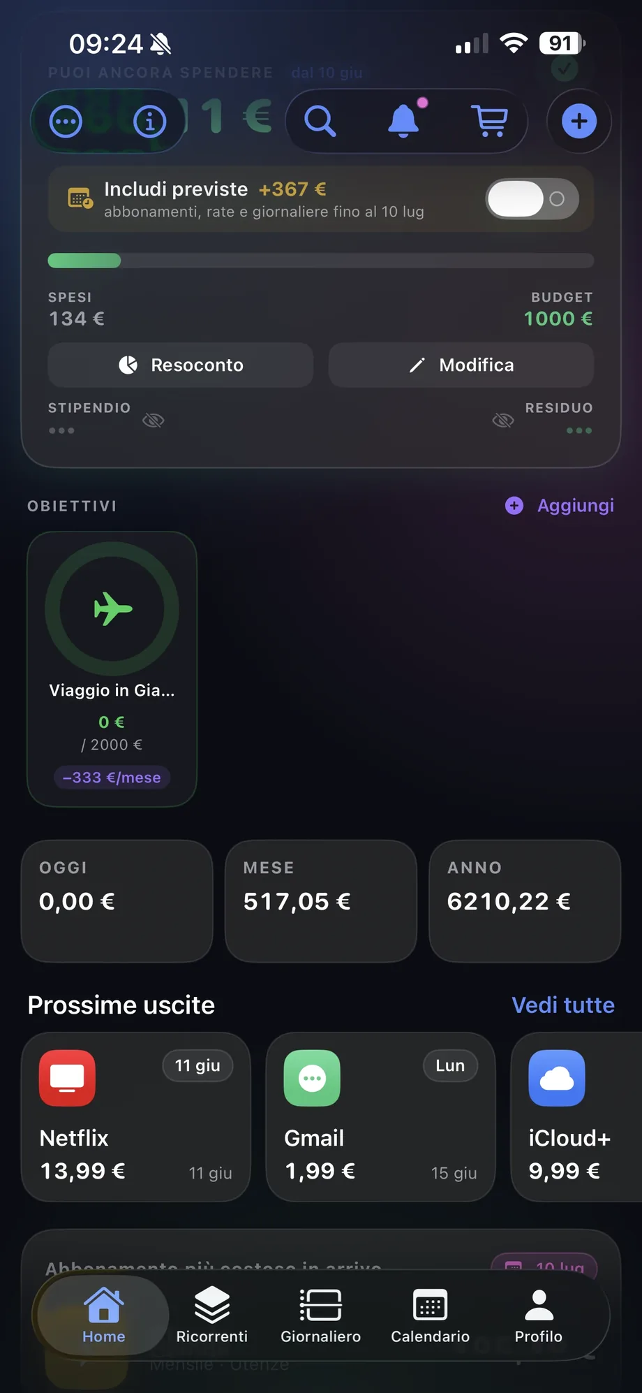 Obiettivi di risparmio